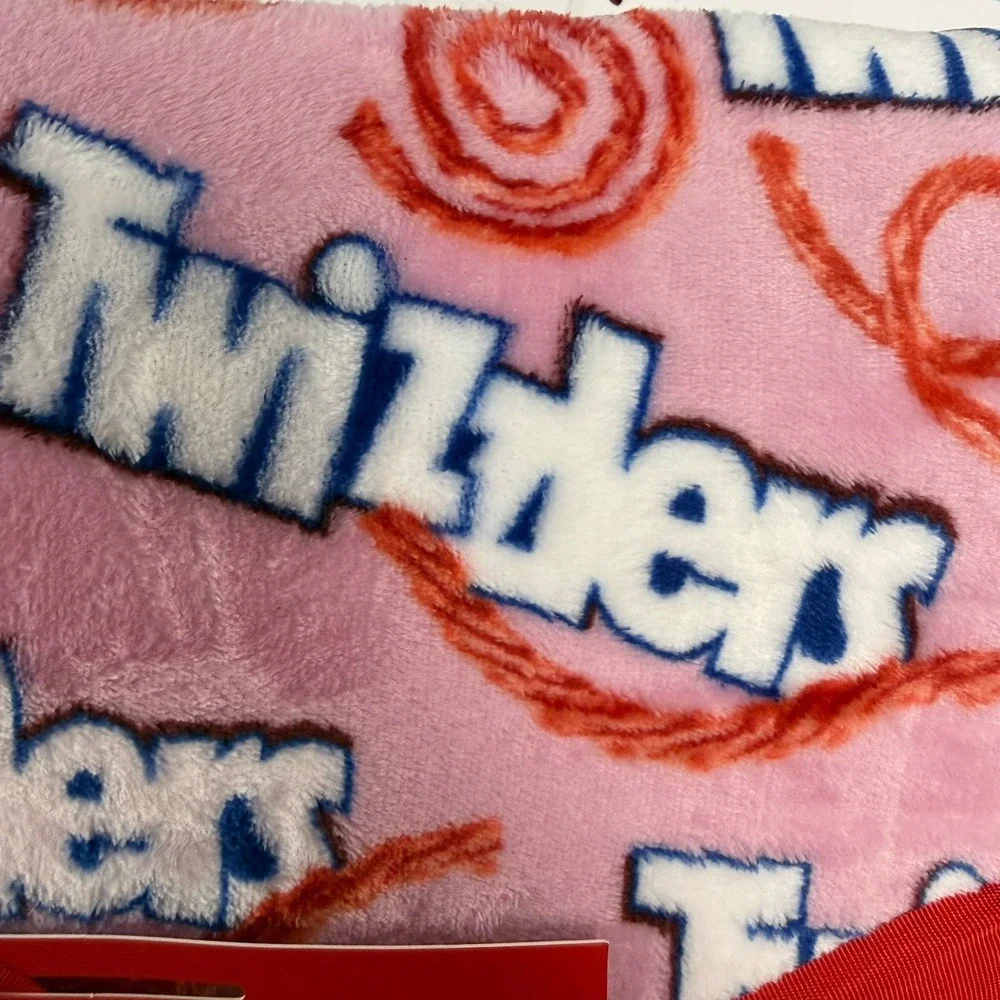 NWT Twizzlers Pink Plush Throw Blanket 50